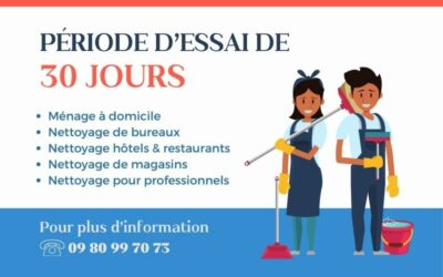 Essai gratuit de 30 jours pour vos besoins en nettoyage